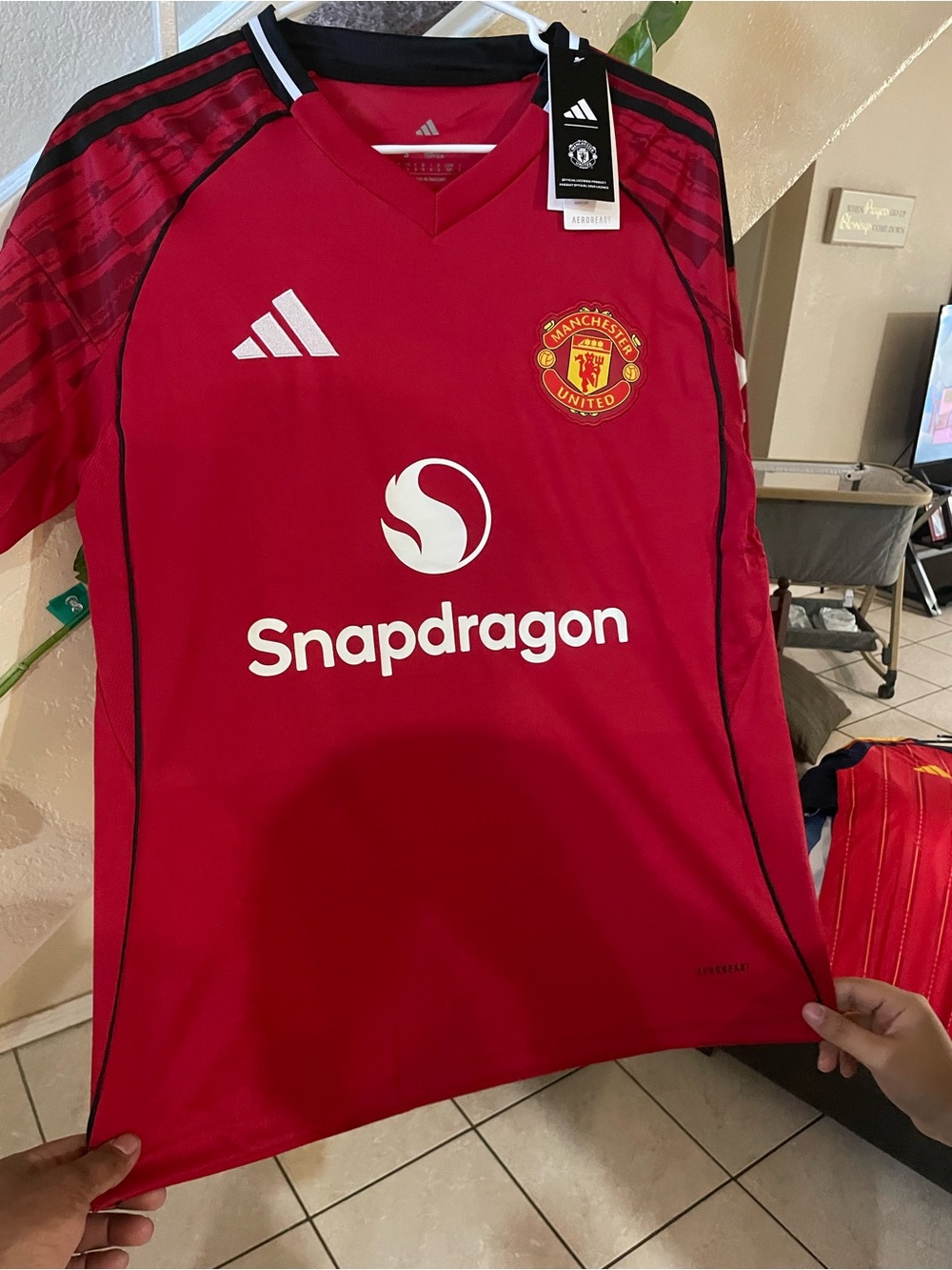 adidas Manchester United Red SnapDragon Jersey